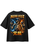 Camiseta Oversized Gamer Caveira Realidade Virtual - Projeto Kakusei